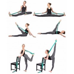 Stretchgummi mit Schlaufen für Ballett, Tanz, Fitness