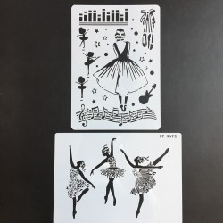 Ballerina-Zeichnungsvorlagen Mandala