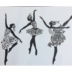 Ballerina-Zeichnungsvorlagen Mandala