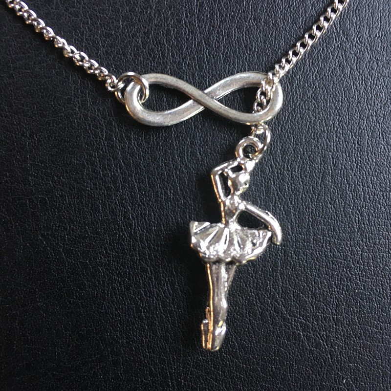 ballerina ketting zilver met loop - ballet geschenk ballet cadeau idee