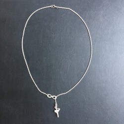 ballerina infinity necklace silver ballet gift idea