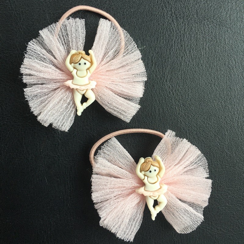 élastiques de cheveux de ballet danseuse ballerine rose