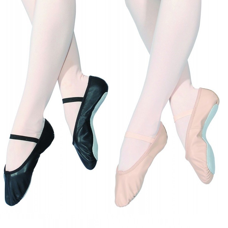 chaussure de ballet en cuir semelle complète