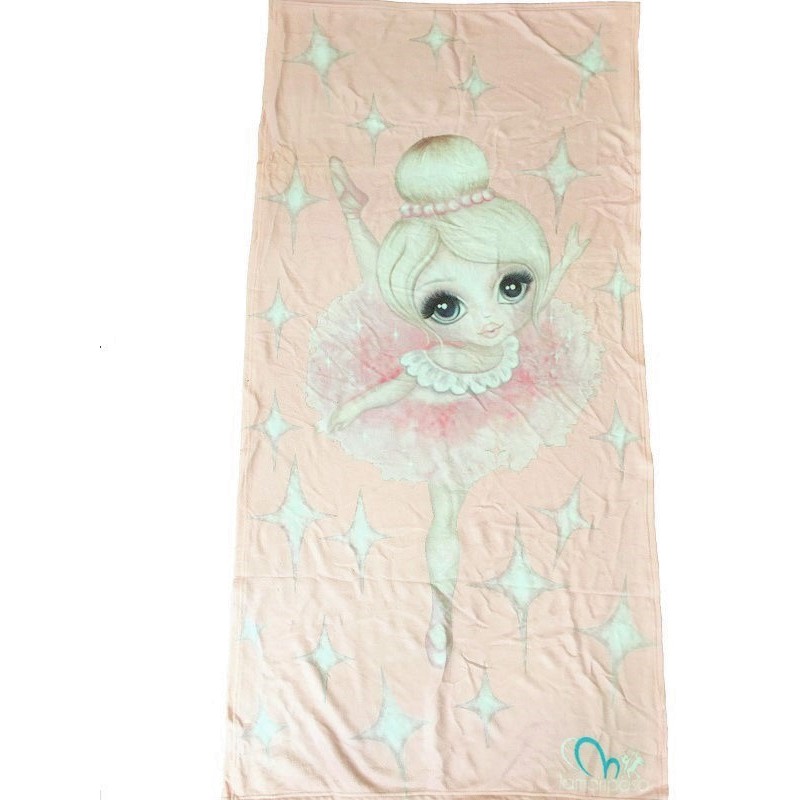 pink ballerina beach towel