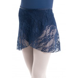 ballet wrap skirt blue lace