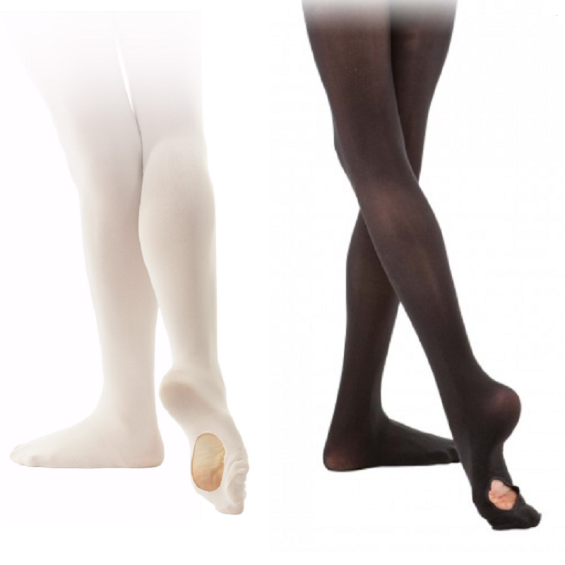 ballet convertible tights black pink Sansha