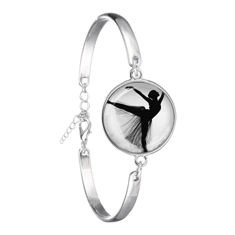 zilveren ballerina armband - ballet geschenk ballet cadeau balletgeschenk idee