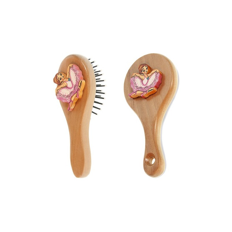 Bartolucci wooden ballerina hairbrush and mirror set ballet gift