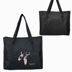 black ballerina handbag, shopping bag Sansha shoulderbag