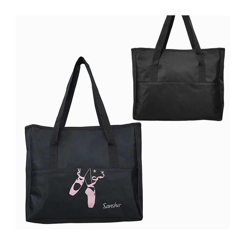 black ballerina handbag, shopping bag Sansha shoulderbag