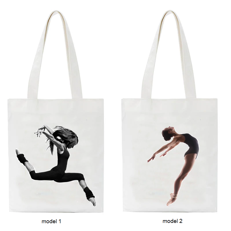 ballerina cotton shoulder bag ballet gift idea