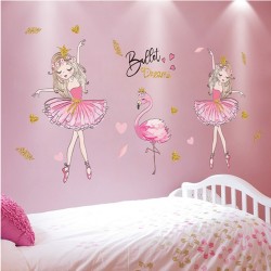 Ballerina-Dekorationsaufkleber für Wand oder Möbel