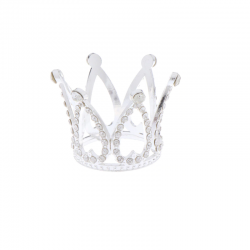 mini cake crown silver