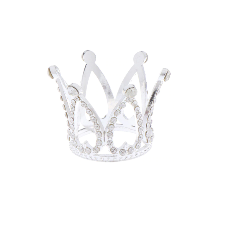 zilveren mini taartkroon verjaardag ballerina prinses verjaardagstaart decoratie