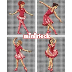 ministeck ballerina 4 in 1 pixel puzzle ballet gift idea