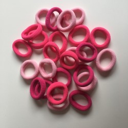 25 haargummi baumwolle rosa