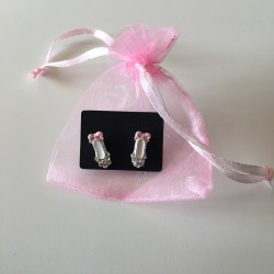 ballet shoe stud earrings