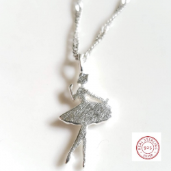 sterling silver ballerina necklace
