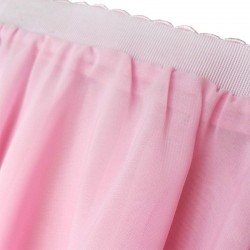 pink ballet skirt for kids on elastic waistband