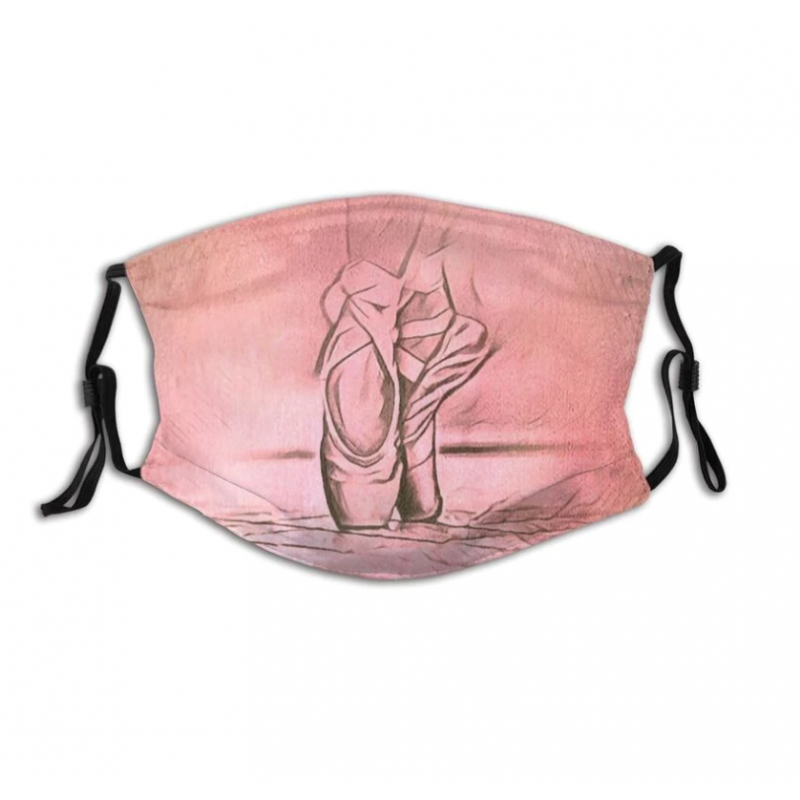 pink ballerina mouth mask with filter