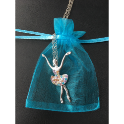 ballerina necklace multi color ballet gift idea