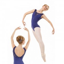 Ballett Trikot blau mit Spitze KH Martin