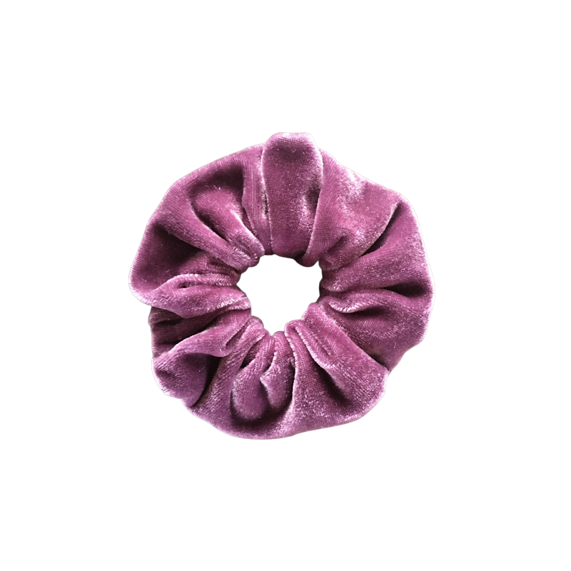 hair scrunchie in lilac velvet