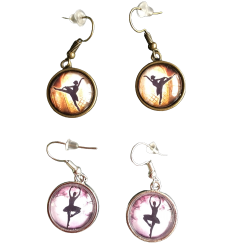 Vintage ballerina earrings