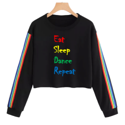 Tanz-T-Shirt Regenbogen 'Eat sleep dance repeat'