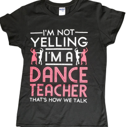 schwarzes Ballett-T-Shirt Ich bin Tanzlehrerin