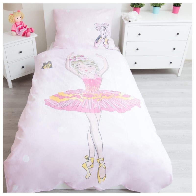 Ballerina-Bettbezug, doppelseitig, Baumwolle, 1 Person