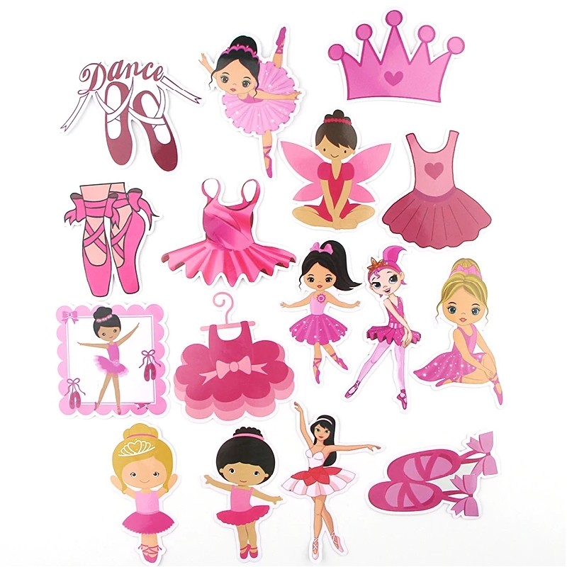 Ballerina sticker set 16-pieces