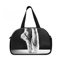 Ballerina-Sporttasche Spitzen schwarz und weiß
