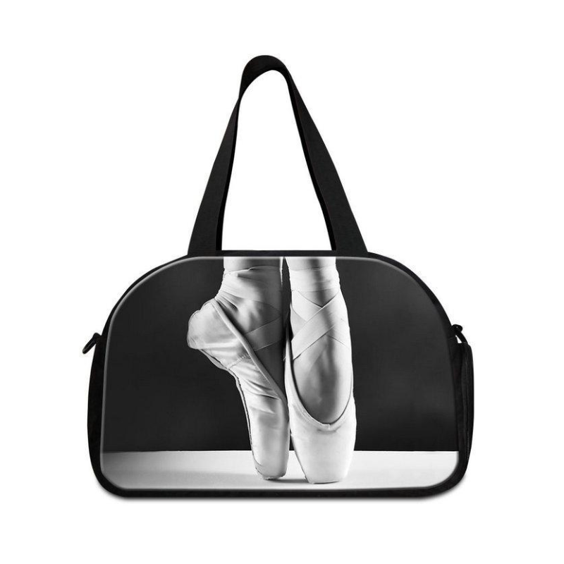 Ballerina-Sporttasche Spitzen schwarz und weiß