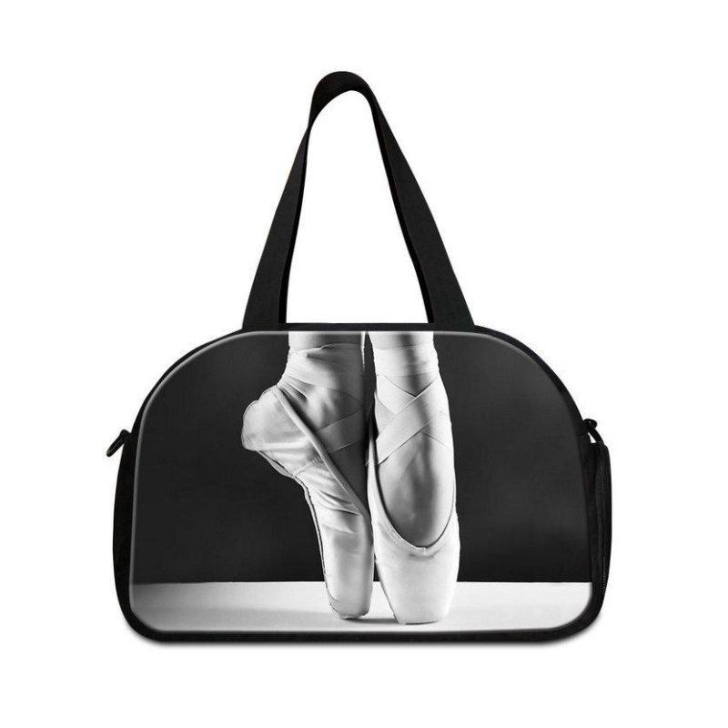 sac de sport ballerine noir et blanc