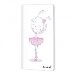Dancing Bunny On Pointe” A6 matt laminated notebook