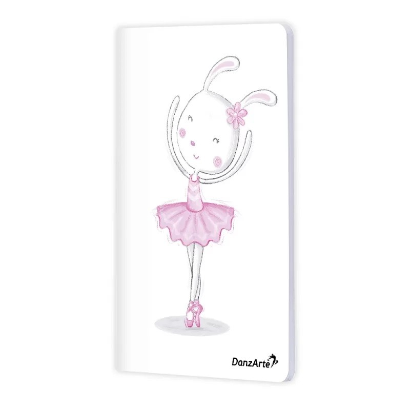 Dancing Bunny On Pointe” A6 matt laminated notebook