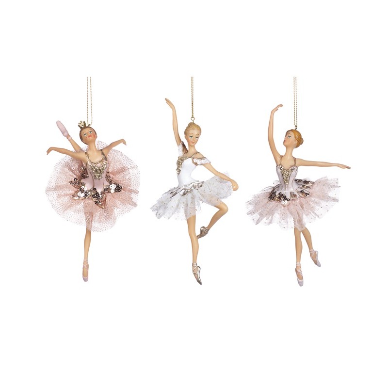 ballerina kersthanger rose en wit Goodwill decoratie balletgeschenk