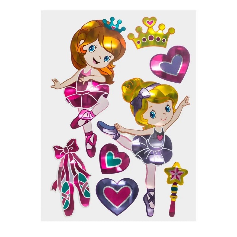 ballerina holografische muursticker decoratie sticker ballet geschenk ballet cadeau kamerdecoratie Atmosphera