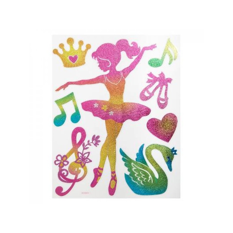 ballerina glitter wall stickers decoration ballet dancer