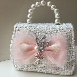 little white ballerina handbag communion wedding