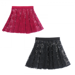lace ballet skirt red or black