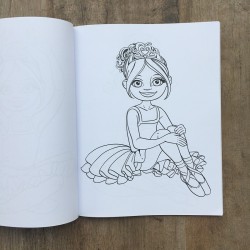 Ballerina coloring book for kids ballet gift idea