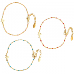 elegantes Ballerina-Armband mit Emailleperlen