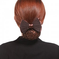 hairpin with bun net in burgundy