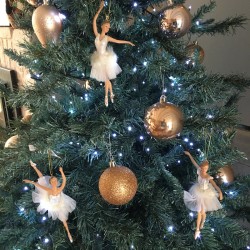 ballerina Christmas tree pendant white decoration figurine Goodwill