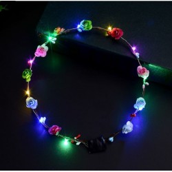 garland crown roses with led