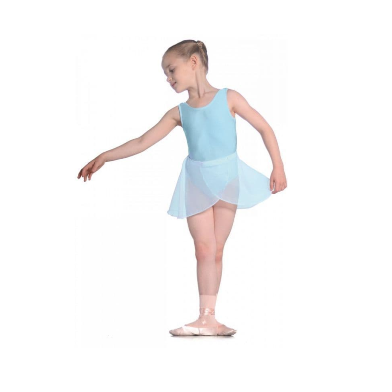 Jupette de ballet classique en voile blue clair