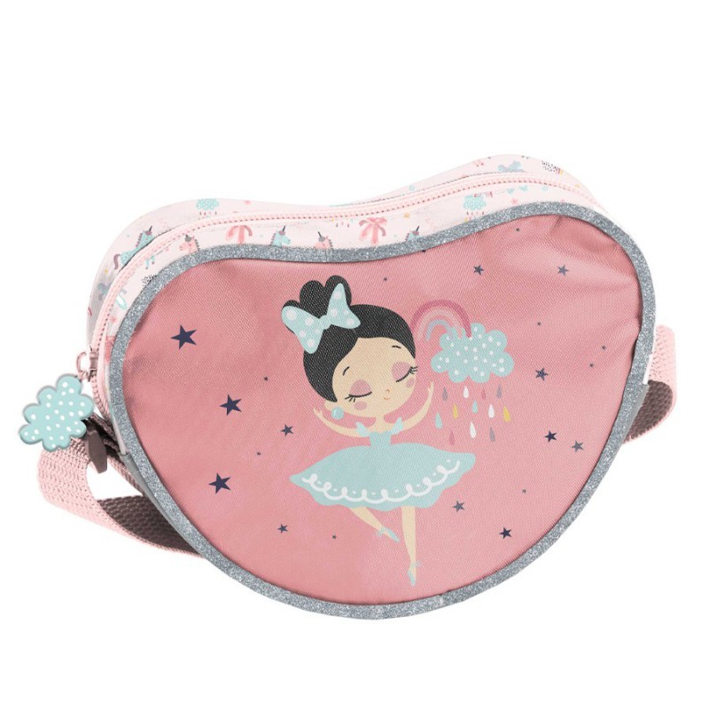cute ballerina heartshaped handbag with unicorns buniq ballet gift idea