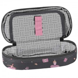 Schwarzes und rosafarbenes Ballerina-Federmäppchen